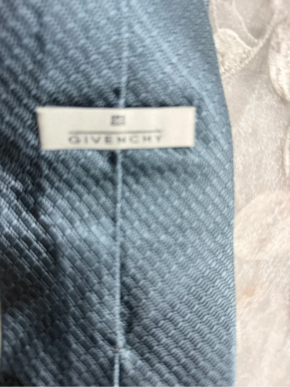 Givenchy Blue-Green Microdot Silk Tie